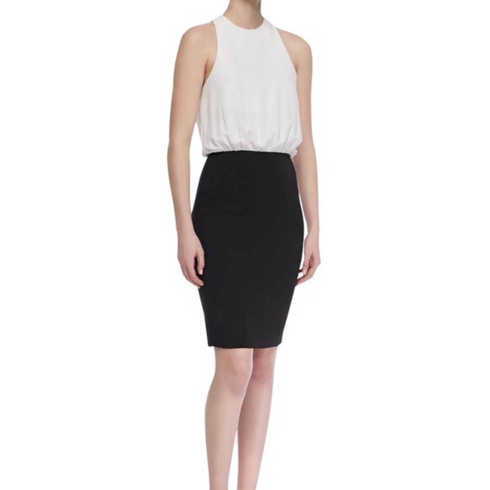 L’AGENCE Black/White Halter Dress